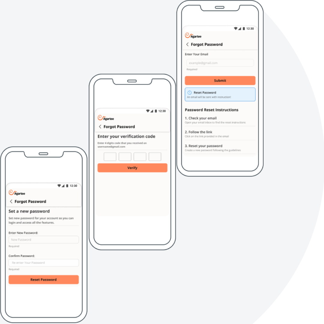 Agartee App - Password Reset Attempt Outcome