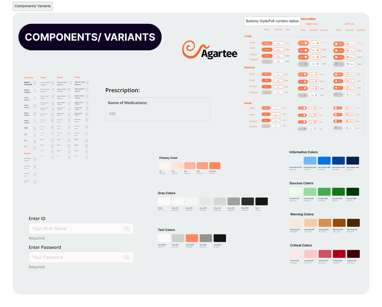 Agartee's App Handoff Details - Component Library