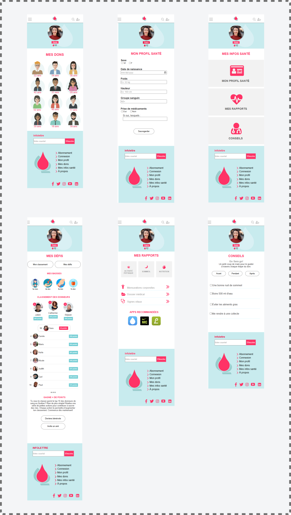 Hema Quebec Mobile UI for All Pages