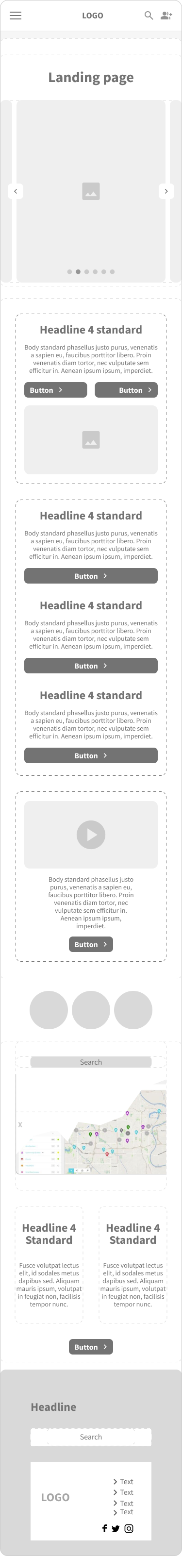 Hema Quebec Mobile Landing Page Wireframe